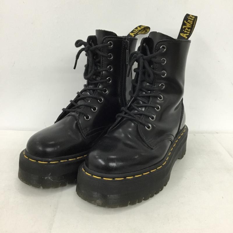 ドクターマーチン Dr.Martens ブーツ ショートブーツ JADON 8ホール 厚底ソール サイドジップ UK3 US：5 無地 黒 / ブラック / black レディース USED 古着 中古 10154385