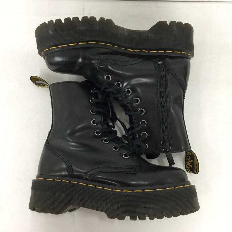 ドクターマーチン Dr.Martens ブーツ ショートブーツ JADON 8ホール 厚底ソール サイドジップ UK3 US：5 無地 黒 / ブラック / black レディース USED 古着 中古 10154385