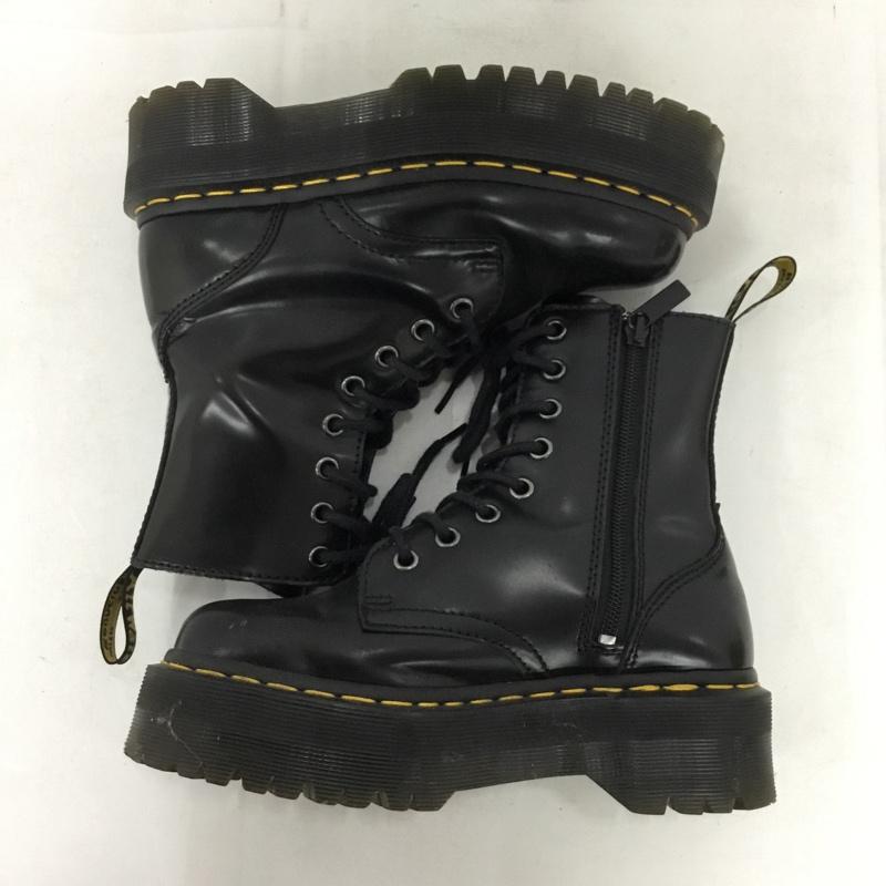 ドクターマーチン Dr.Martens ブーツ ショートブーツ JADON 8ホール 厚底ソール サイドジップ UK3 US：5 無地 黒 / ブラック / black レディース USED 古着 中古 10154385