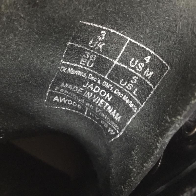 ドクターマーチン Dr.Martens ブーツ ショートブーツ JADON 8ホール 厚底ソール サイドジップ UK3 US：5 無地 黒 / ブラック / black レディース USED 古着 中古 10154385