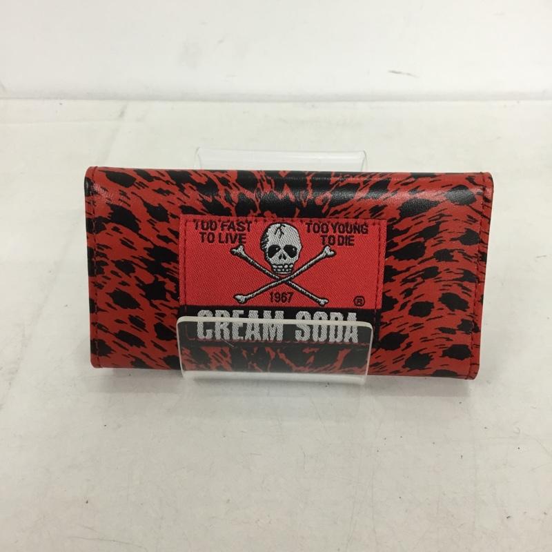 クリームソーダ CREAMSODA キーケース キーケース ヒョウ柄 ロゴ、文字 赤 / レッド / red メンズ USED 古着 中古 10154386