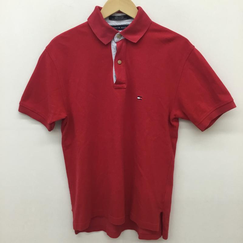 トミーヒルフィガー TOMMY HILFIGER ポロシャツ 半袖 TOMMY HILFIGER 半袖 ポロシャツ 赤色 XS ロゴ、文字 赤 / レッド / red メンズ USED 古着 中古 10154390