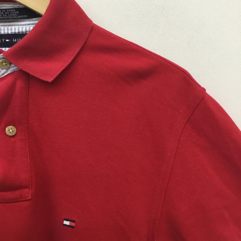 トミーヒルフィガー TOMMY HILFIGER ポロシャツ 半袖 TOMMY HILFIGER 半袖 ポロシャツ 赤色 XS ロゴ、文字 赤 / レッド / red メンズ USED 古着 中古 10154390