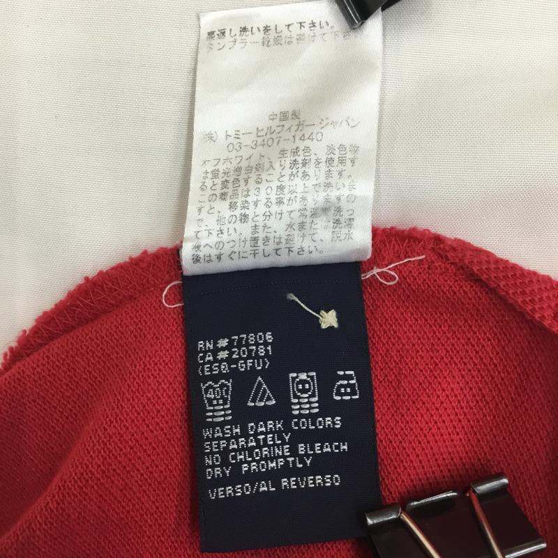 トミーヒルフィガー TOMMY HILFIGER ポロシャツ 半袖 TOMMY HILFIGER 半袖 ポロシャツ 赤色 XS ロゴ、文字 赤 / レッド / red メンズ USED 古着 中古 10154390