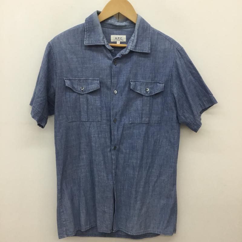 アーペーセー A.P.C. シャツ、ブラウス 半袖 A.P.C 半袖 シャツ ブルー 1 無地 青 / ブルー / blue メンズ USED 古着 中古 10154391