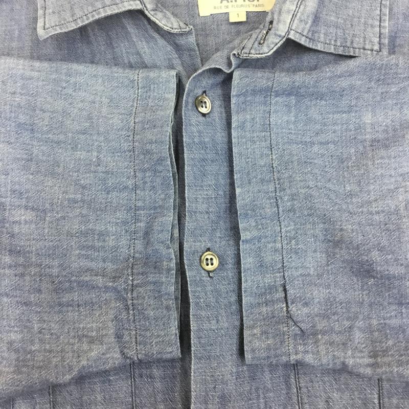 アーペーセー A.P.C. シャツ、ブラウス 半袖 A.P.C 半袖 シャツ ブルー 1 無地 青 / ブルー / blue メンズ USED 古着 中古 10154391