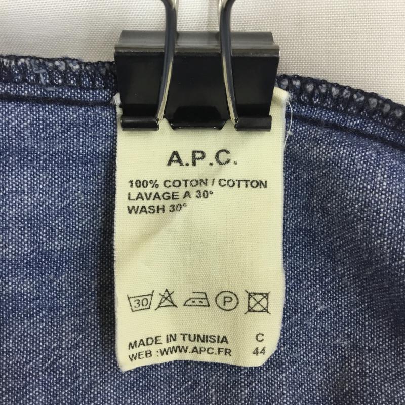 アーペーセー A.P.C. シャツ、ブラウス 半袖 A.P.C 半袖 シャツ ブルー 1 無地 青 / ブルー / blue メンズ USED 古着 中古 10154391