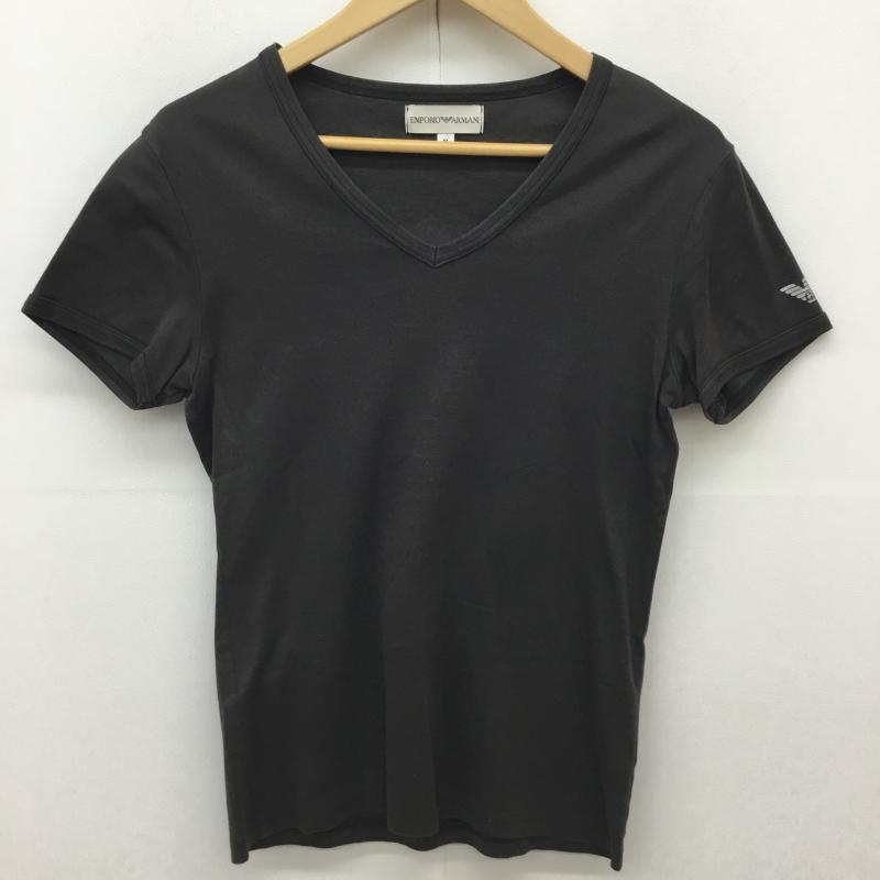 エンポリオアルマーニ EMPORIO ARMANI Tシャツ 半袖 EMPORIO ARMANI 半袖 Tシャツ Vネック M 無地 ダークブラウン / ダークブラウン / メンズ USED 古着 中古 10154392