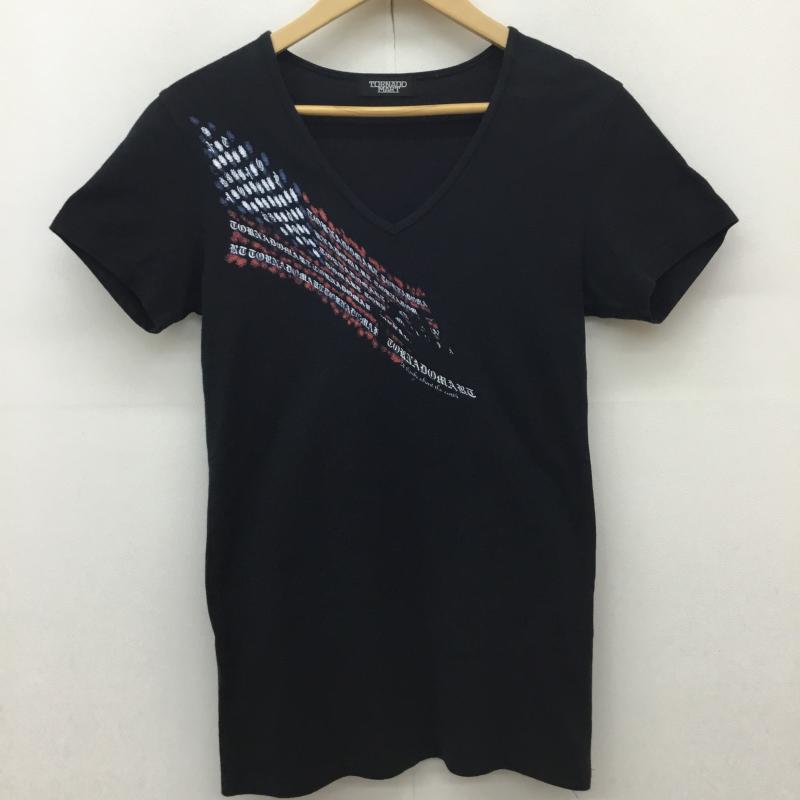 トルネードマート TORNADO MART Tシャツ 半袖 TORNADO MART Vネック 半袖 Tシャツ S ロゴ、文字 黒 / ブラック / black メンズ USED 古着 中古 10154393