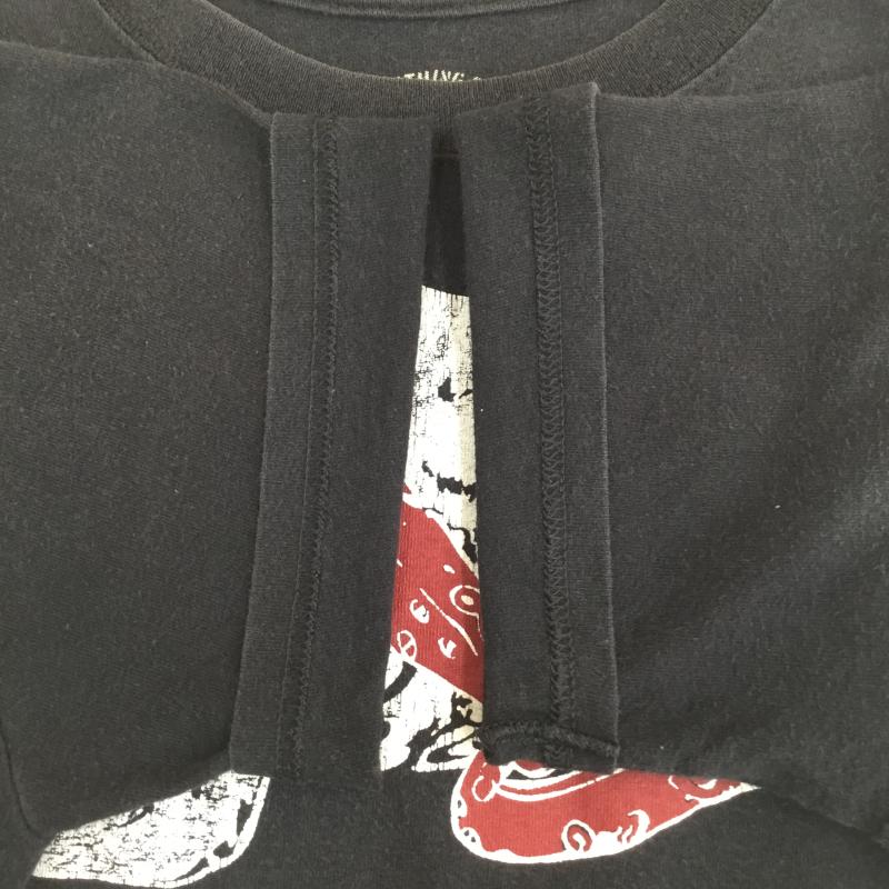 テンダーロイン TENDERLOIN Tシャツ 半袖 TENDERLOIN スカルプリント バンダナデザイン Tシャツ ブラック S スカル X バンダナ柄 黒 / ブラック / black メンズ USED 古着 中古 10154394