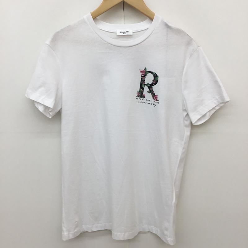 リプレイ REPLAY Tシャツ 半袖 REPLAY Rose Label PackコットンジャージーT XS ワンポイント 白 / ホワイト / white メンズ USED 古着 中古 10154398