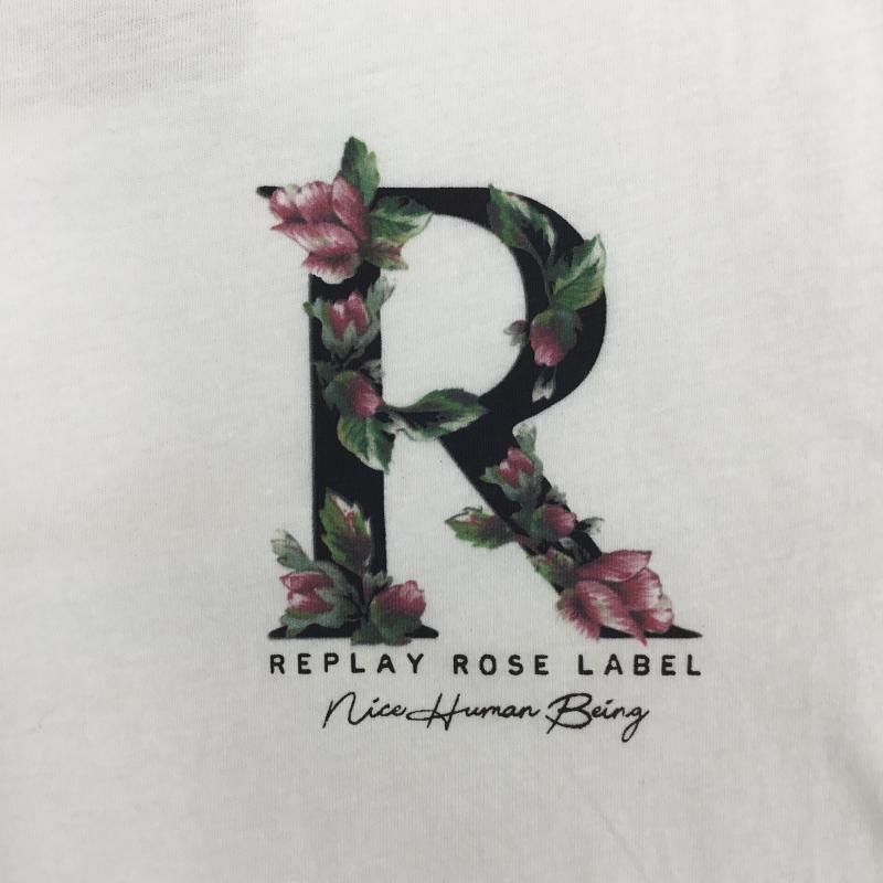 リプレイ REPLAY Tシャツ 半袖 REPLAY Rose Label PackコットンジャージーT XS ワンポイント 白 / ホワイト / white メンズ USED 古着 中古 10154398