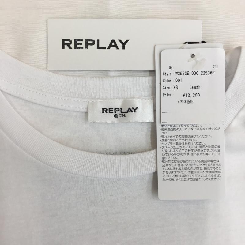 リプレイ REPLAY Tシャツ 半袖 REPLAY Rose Label PackコットンジャージーT XS ワンポイント 白 / ホワイト / white メンズ USED 古着 中古 10154398