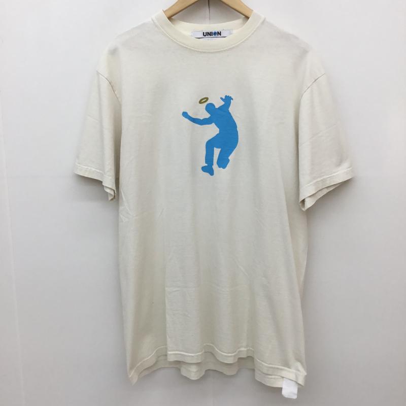 ユニオン UNION Tシャツ 半袖 UNION フロントマン Tシャツ アイボリー USA製 3 プリント アイボリー / アイボリー / メンズ USED 古着 中古 10154399