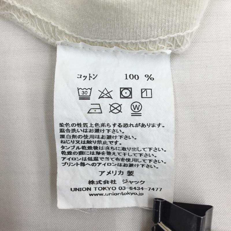 ユニオン UNION Tシャツ 半袖 UNION フロントマン Tシャツ アイボリー USA製 3 プリント アイボリー / アイボリー / メンズ USED 古着 中古 10154399