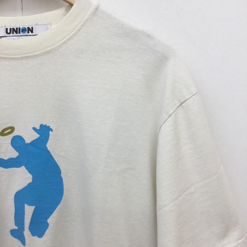 ユニオン UNION Tシャツ 半袖 UNION フロントマン Tシャツ アイボリー USA製 3 プリント アイボリー / アイボリー / メンズ USED 古着 中古 10154399