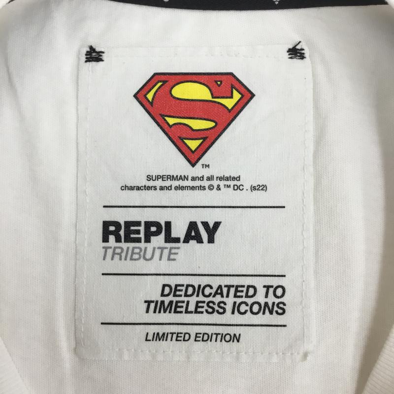 リプレイ REPLAY Tシャツ 半袖 REPLAY スーパーマン プリント Tシャツ ホワイト XL キャラクター 白 / ホワイト / white メンズ USED 古着 中古 10154400