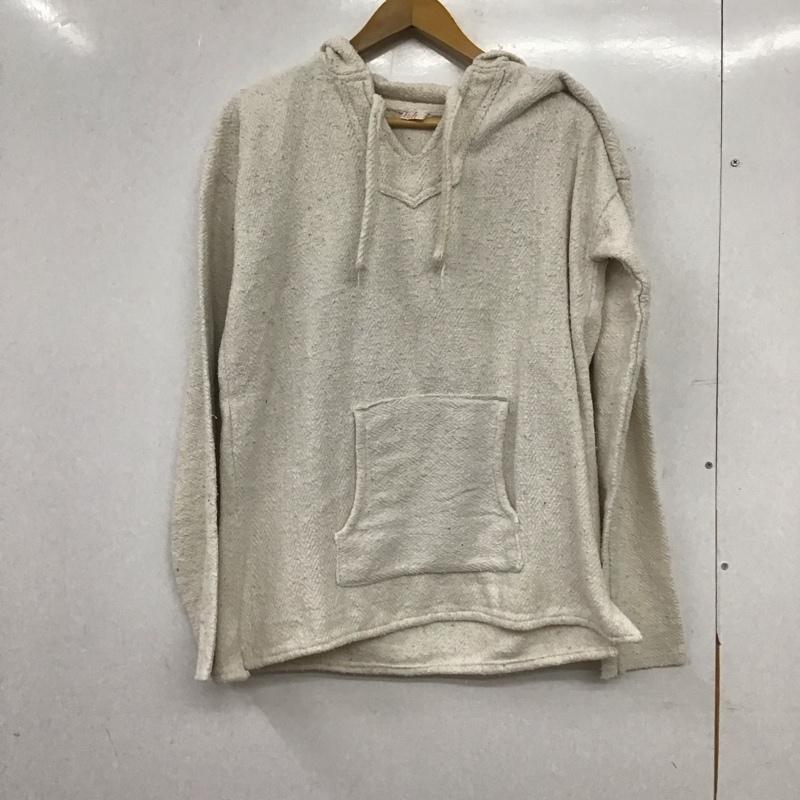古着 USED パーカー 長袖 メキシカンパーカー Vネック 長袖パーカー L プリント アイボリー / アイボリー / メンズ USED 古着 中古 10154402