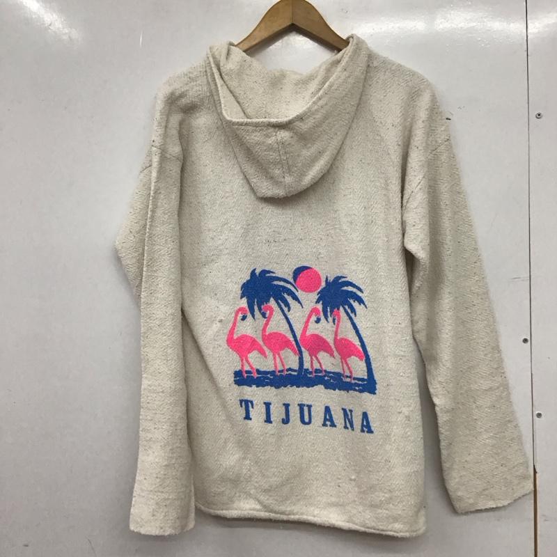 古着 USED パーカー 長袖 メキシカンパーカー Vネック 長袖パーカー L プリント アイボリー / アイボリー / メンズ USED 古着 中古 10154402
