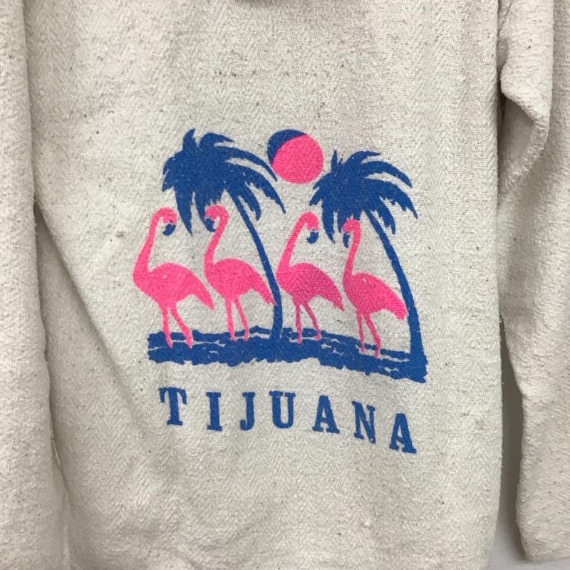 古着 USED パーカー 長袖 メキシカンパーカー Vネック 長袖パーカー L プリント アイボリー / アイボリー / メンズ USED 古着 中古 10154402
