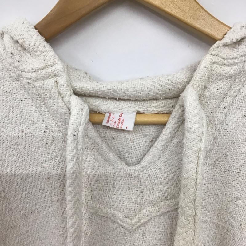 古着 USED パーカー 長袖 メキシカンパーカー Vネック 長袖パーカー L プリント アイボリー / アイボリー / メンズ USED 古着 中古 10154402