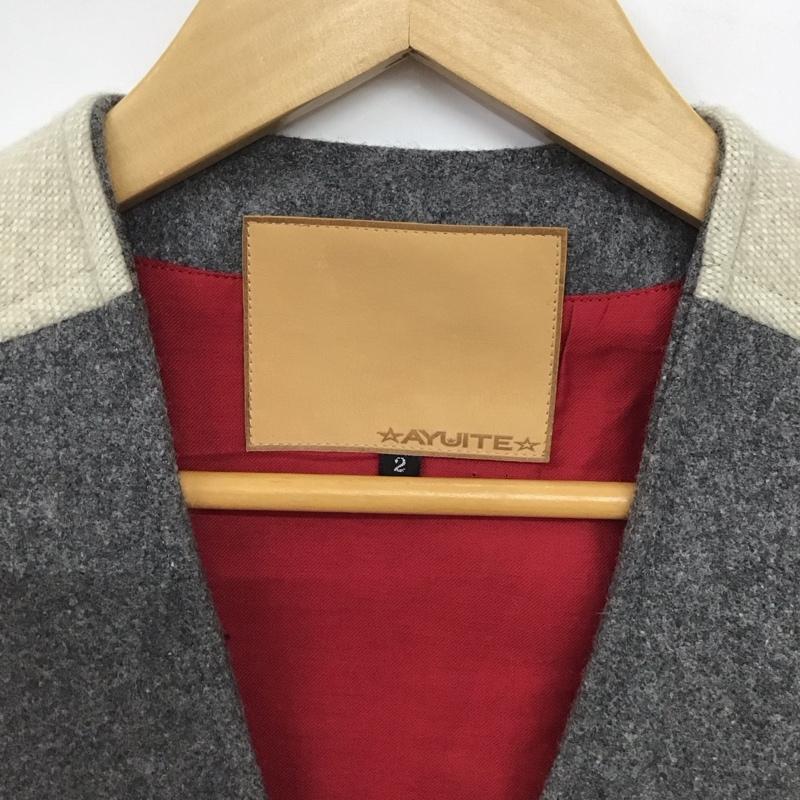 アユイテ AYUITE ベスト ベスト ベスト フロントボタン ノースリーブ 2 無地 灰 / グレー / gray メンズ USED 古着 中古 10154403