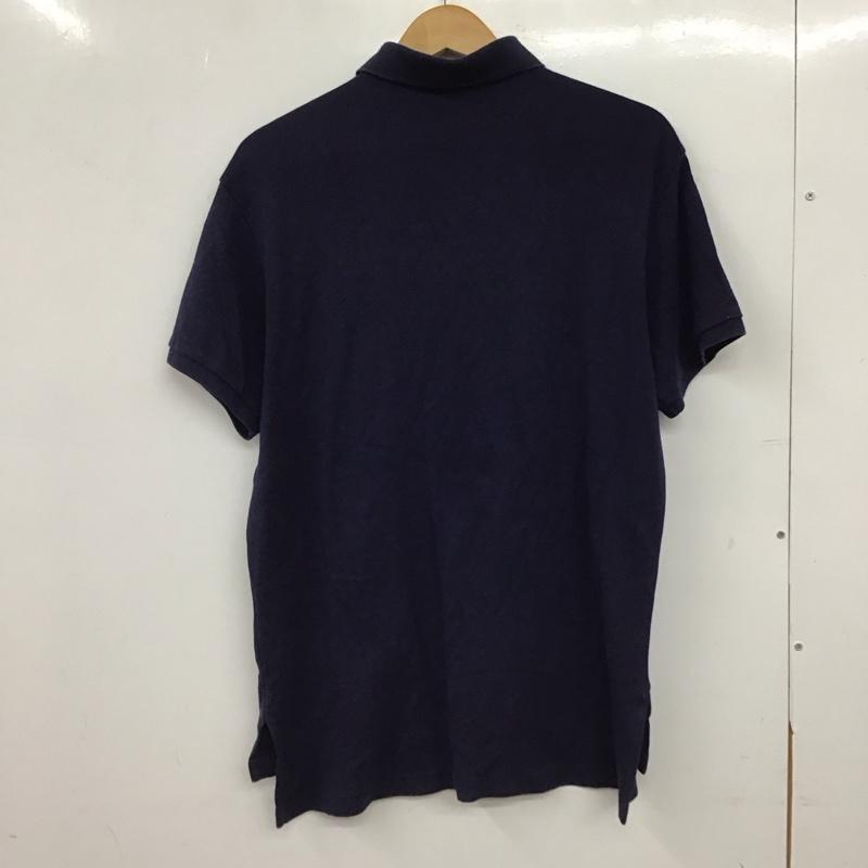ポロバイラルフローレン Polo by RALPH LAUREN ポロシャツ 半袖 半袖ポロシャツ カラーシャツ 半袖カットソー M ロゴ、文字 紺 / ネイビー / navy メンズ USED 古着 中古 10154404