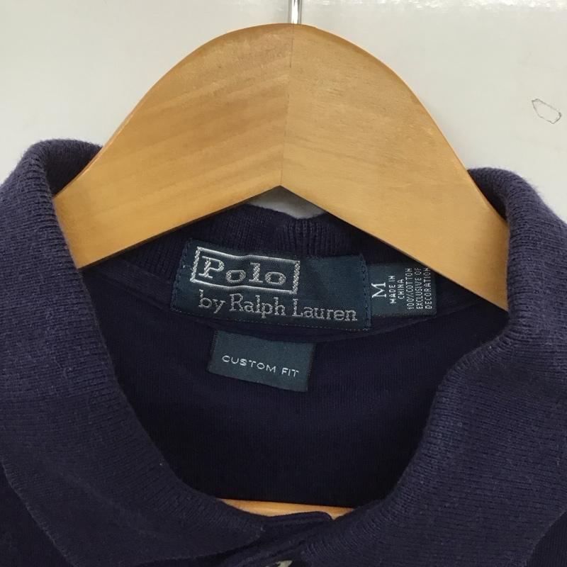 ポロバイラルフローレン Polo by RALPH LAUREN ポロシャツ 半袖 半袖ポロシャツ カラーシャツ 半袖カットソー M ロゴ、文字 紺 / ネイビー / navy メンズ USED 古着 中古 10154404