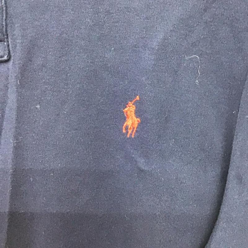 ポロバイラルフローレン Polo by RALPH LAUREN ポロシャツ 半袖 半袖ポロシャツ カラーシャツ 半袖カットソー M ロゴ、文字 紺 / ネイビー / navy メンズ USED 古着 中古 10154404