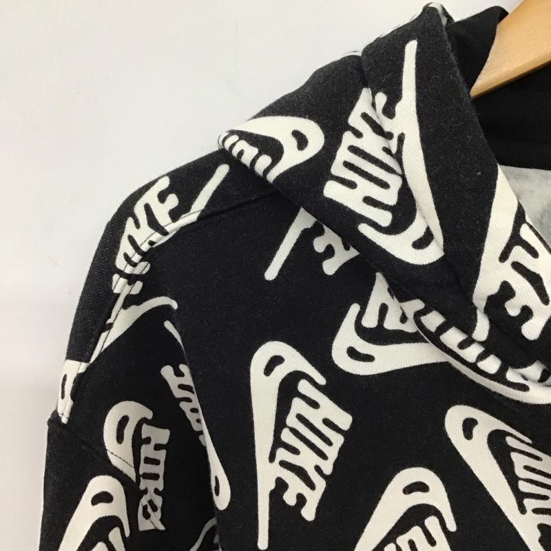 ナイキ NIKE パーカー 長袖 長袖パーカー プルオーバーパーカー スウェット XXL ロゴ、文字 白 / ホワイト / white X 黒 / ブラック / black メンズ USED 古着 中古 10154405