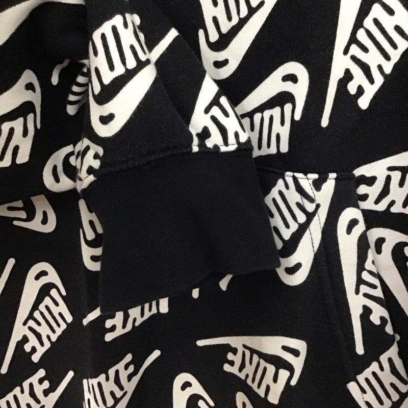 ナイキ NIKE パーカー 長袖 長袖パーカー プルオーバーパーカー スウェット XXL ロゴ、文字 白 / ホワイト / white X 黒 / ブラック / black メンズ USED 古着 中古 10154405