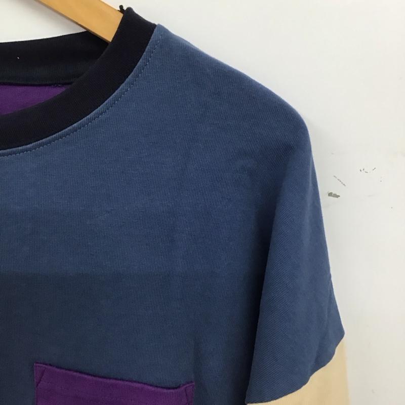 マウンテンマニア mountainmania カットソー 長袖 長袖カットソー プリントカットソー クルーネック XL ロゴ、文字 紫 / パープル / purple X ベージュ / ベージュ / beige X 紺 / ネイビー / navy メンズ USED 古着 中古 10154406