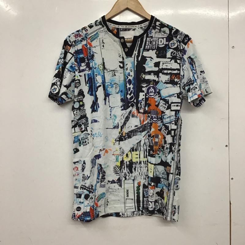 デシグアル Desigual カットソー 半袖 半袖カットソー プリントTシャツ Vネックカットソー S プリント マルチカラー / マルチカラー / multicolor メンズ USED 古着 中古 10154408