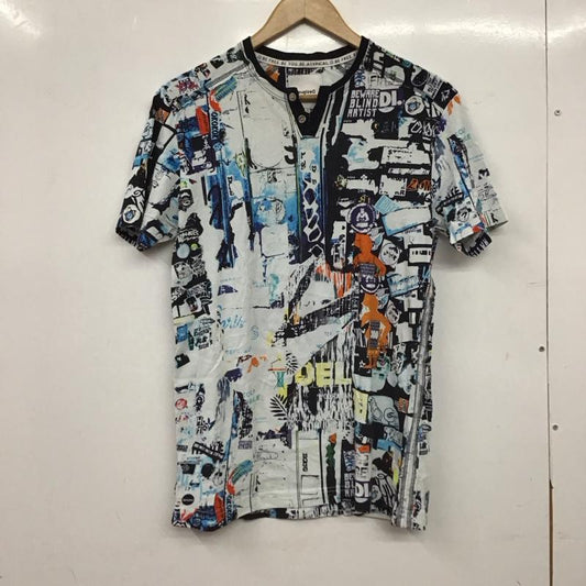デシグアル Desigual カットソー 半袖 半袖カットソー プリントTシャツ Vネックカットソー S プリント マルチカラー / マルチカラー / multicolor メンズ USED 古着 中古 10154408