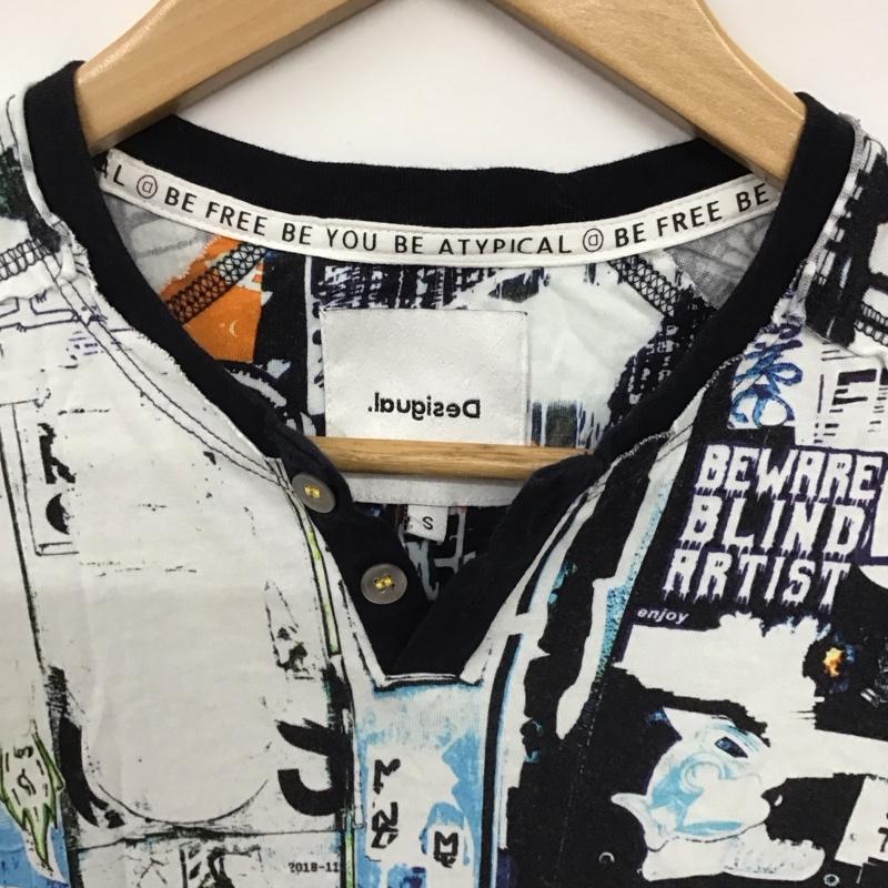 デシグアル Desigual カットソー 半袖 半袖カットソー プリントTシャツ Vネックカットソー S プリント マルチカラー / マルチカラー / multicolor メンズ USED 古着 中古 10154408