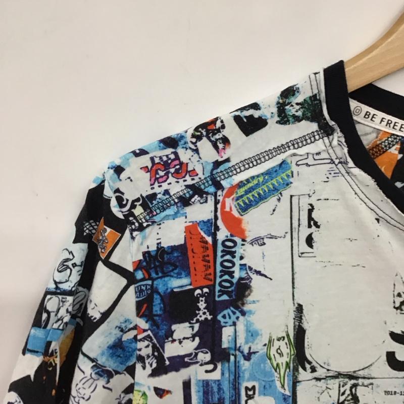 デシグアル Desigual カットソー 半袖 半袖カットソー プリントTシャツ Vネックカットソー S プリント マルチカラー / マルチカラー / multicolor メンズ USED 古着 中古 10154408