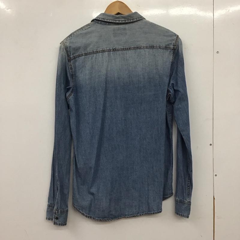ザラメン ZARA MAN シャツ、ブラウス 長袖 デニムシャツ 長袖シャツ M 無地 インディゴ / インディゴ / Indigo メンズ USED 古着 中古 10154409