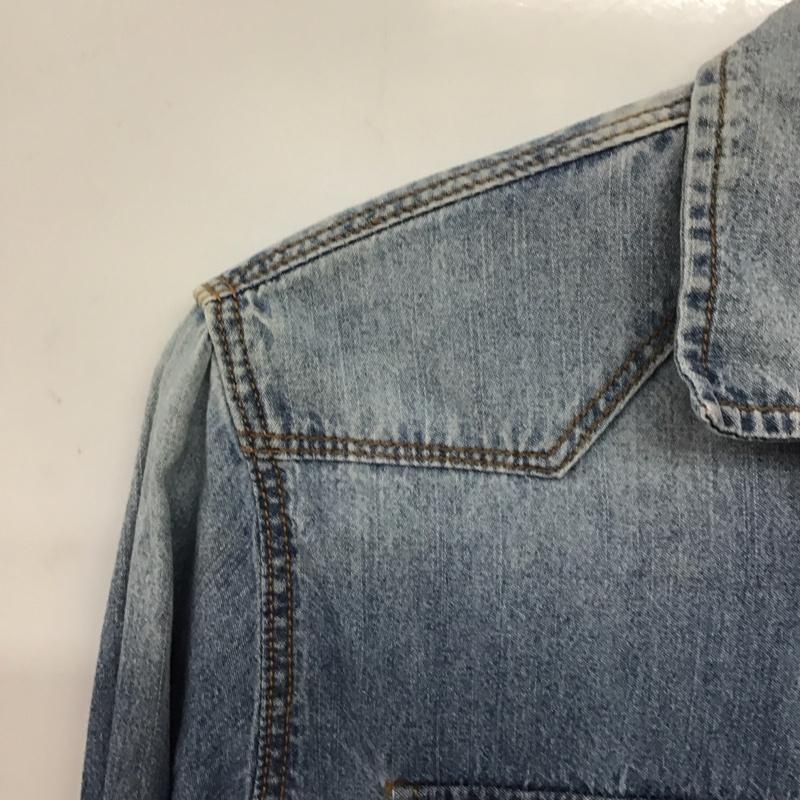 ザラメン ZARA MAN シャツ、ブラウス 長袖 デニムシャツ 長袖シャツ M 無地 インディゴ / インディゴ / Indigo メンズ USED 古着 中古 10154409