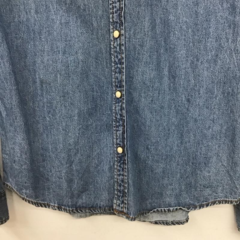 ザラメン ZARA MAN シャツ、ブラウス 長袖 デニムシャツ 長袖シャツ M 無地 インディゴ / インディゴ / Indigo メンズ USED 古着 中古 10154409
