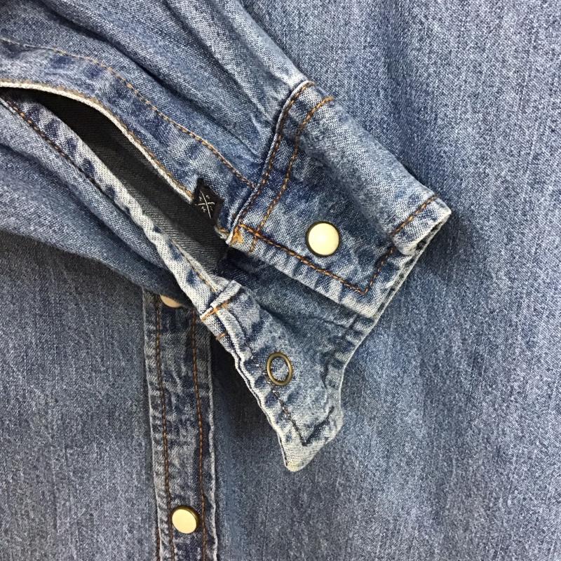 ザラメン ZARA MAN シャツ、ブラウス 長袖 デニムシャツ 長袖シャツ M 無地 インディゴ / インディゴ / Indigo メンズ USED 古着 中古 10154409