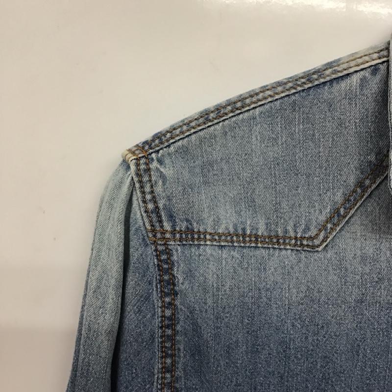 ザラメン ZARA MAN シャツ、ブラウス 長袖 デニムシャツ 長袖シャツ M 無地 インディゴ / インディゴ / Indigo メンズ USED 古着 中古 10154409