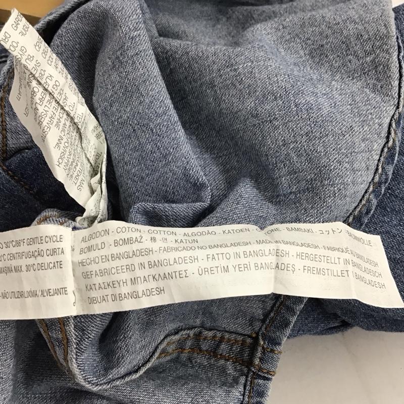ザラメン ZARA MAN シャツ、ブラウス 長袖 デニムシャツ 長袖シャツ M 無地 インディゴ / インディゴ / Indigo メンズ USED 古着 中古 10154409
