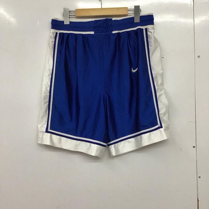 ナイキ NIKE パンツ ショートパンツ ショートパンツ ハーフパンツ カジュアルパンツ M ロゴ、文字 白 / ホワイト / white X 青 / ブルー / blue メンズ USED 古着 中古 10154411