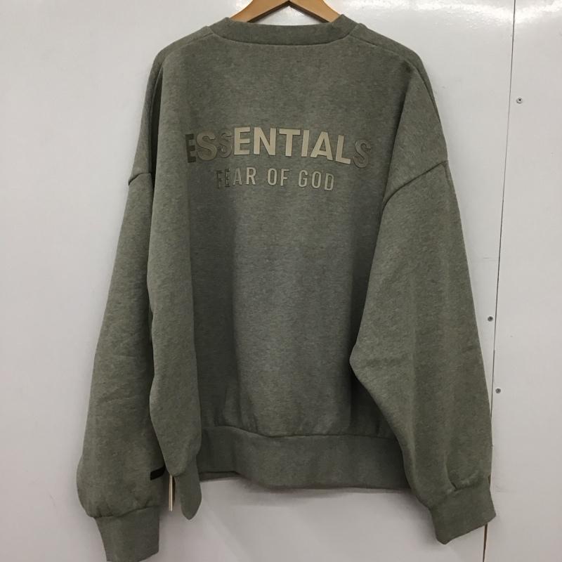 エッセンシャルズ ESSENTIALS トレーナー 長袖 長袖トレーナー スウェット クルーネック プルオーバー XL 無地 灰 / グレー / gray メンズ USED 古着 中古 10154422