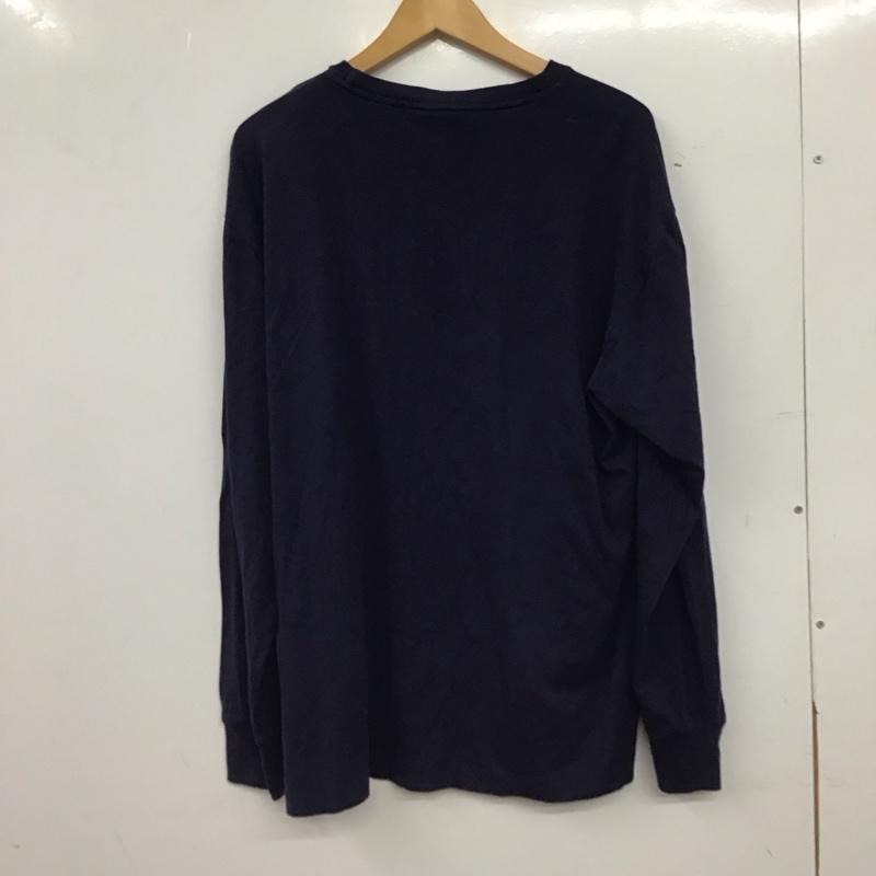 ポロバイラルフローレン Polo by RALPH LAUREN カットソー 長袖 長袖 M ロゴ、文字 紺 / ネイビー / navy メンズ USED 古着 中古 10154423