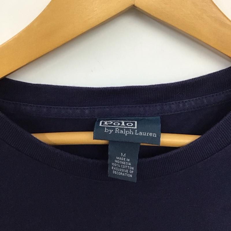 ポロバイラルフローレン Polo by RALPH LAUREN カットソー 長袖 長袖 M ロゴ、文字 紺 / ネイビー / navy メンズ USED 古着 中古 10154423