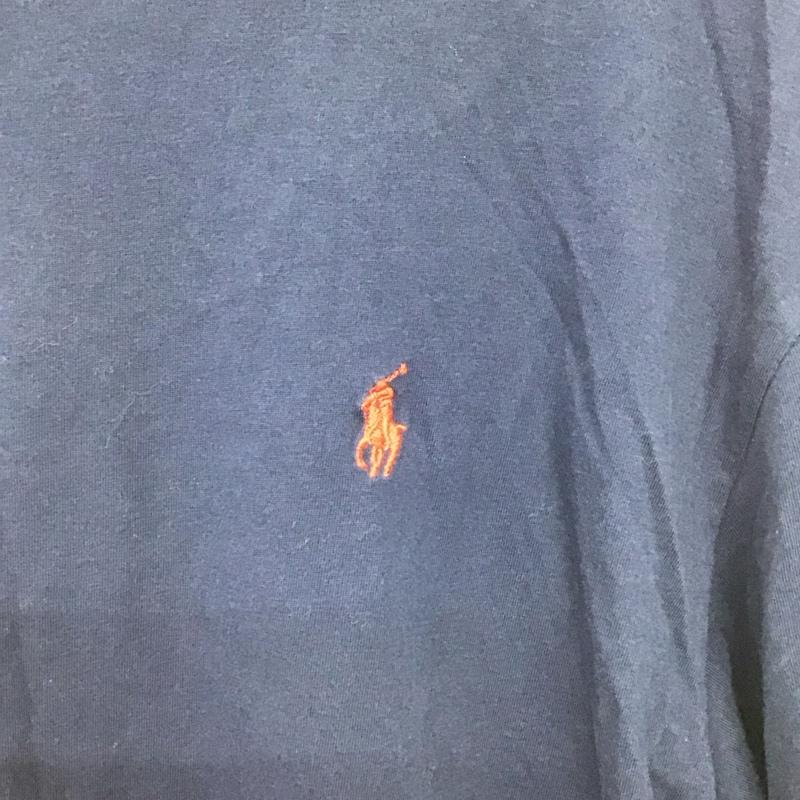ポロバイラルフローレン Polo by RALPH LAUREN カットソー 長袖 長袖 M ロゴ、文字 紺 / ネイビー / navy メンズ USED 古着 中古 10154423