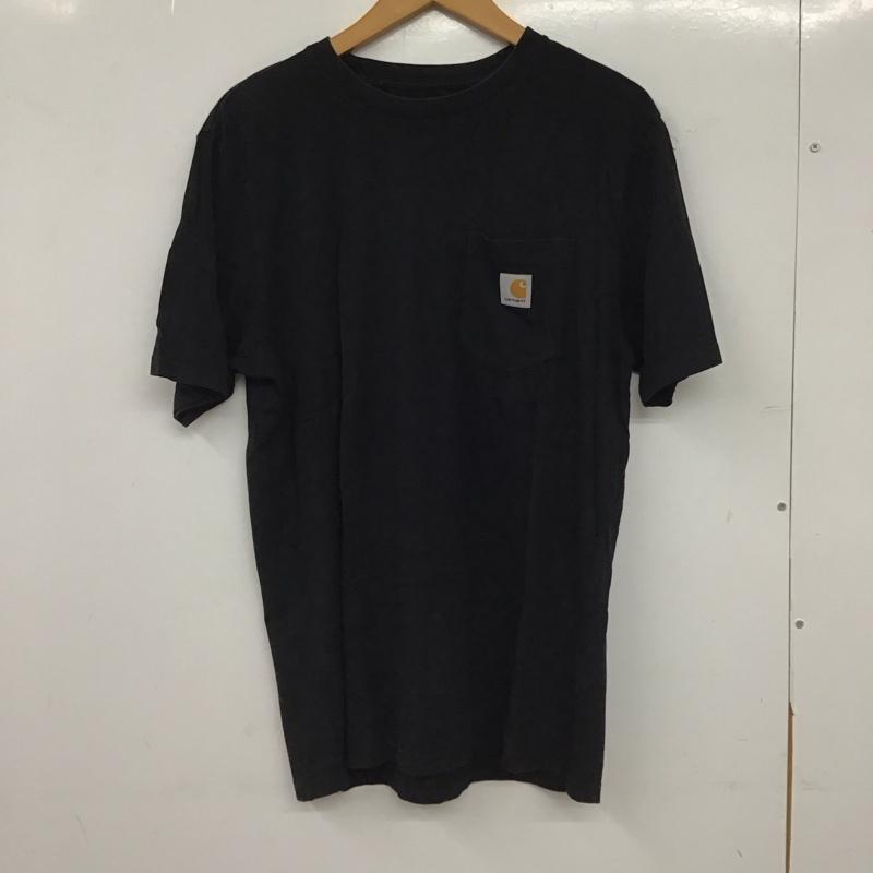 カーハート Carhartt Tシャツ 半袖 半袖カットソー プリントTシャツ クルーネックカットソー M ロゴ、文字 黒 / ブラック / black メンズ USED 古着 中古 10154425