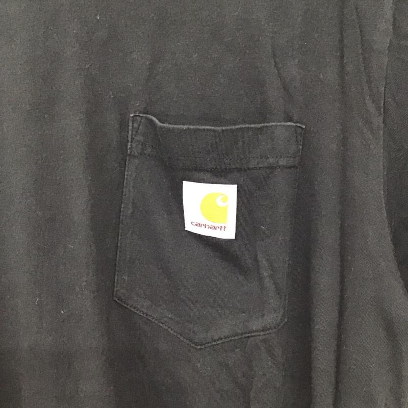 カーハート Carhartt Tシャツ 半袖 半袖カットソー プリントTシャツ クルーネックカットソー M ロゴ、文字 黒 / ブラック / black メンズ USED 古着 中古 10154425