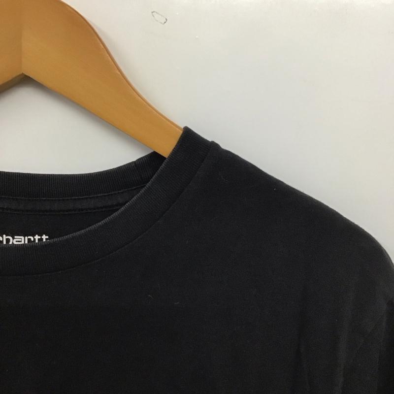 カーハート Carhartt Tシャツ 半袖 半袖カットソー プリントTシャツ クルーネックカットソー M ロゴ、文字 黒 / ブラック / black メンズ USED 古着 中古 10154425